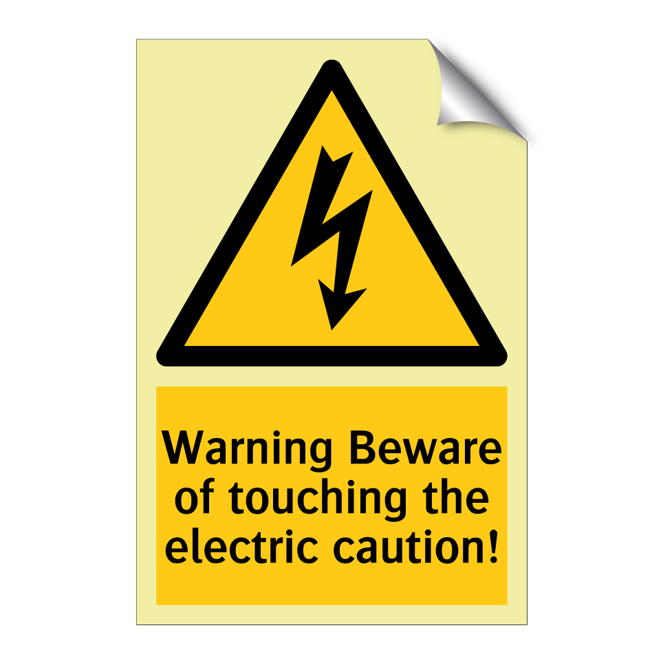 Warning Beware of touching the electric caution!