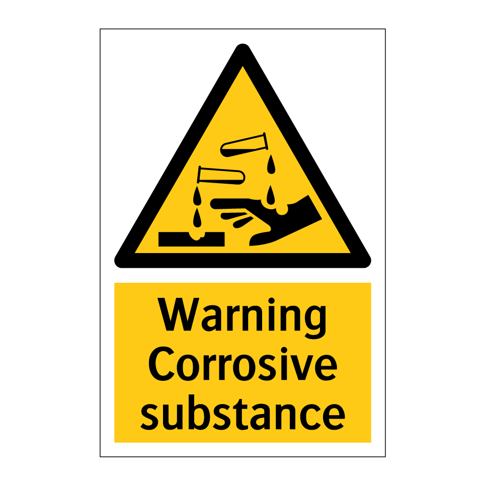 Warning Corrosive substance