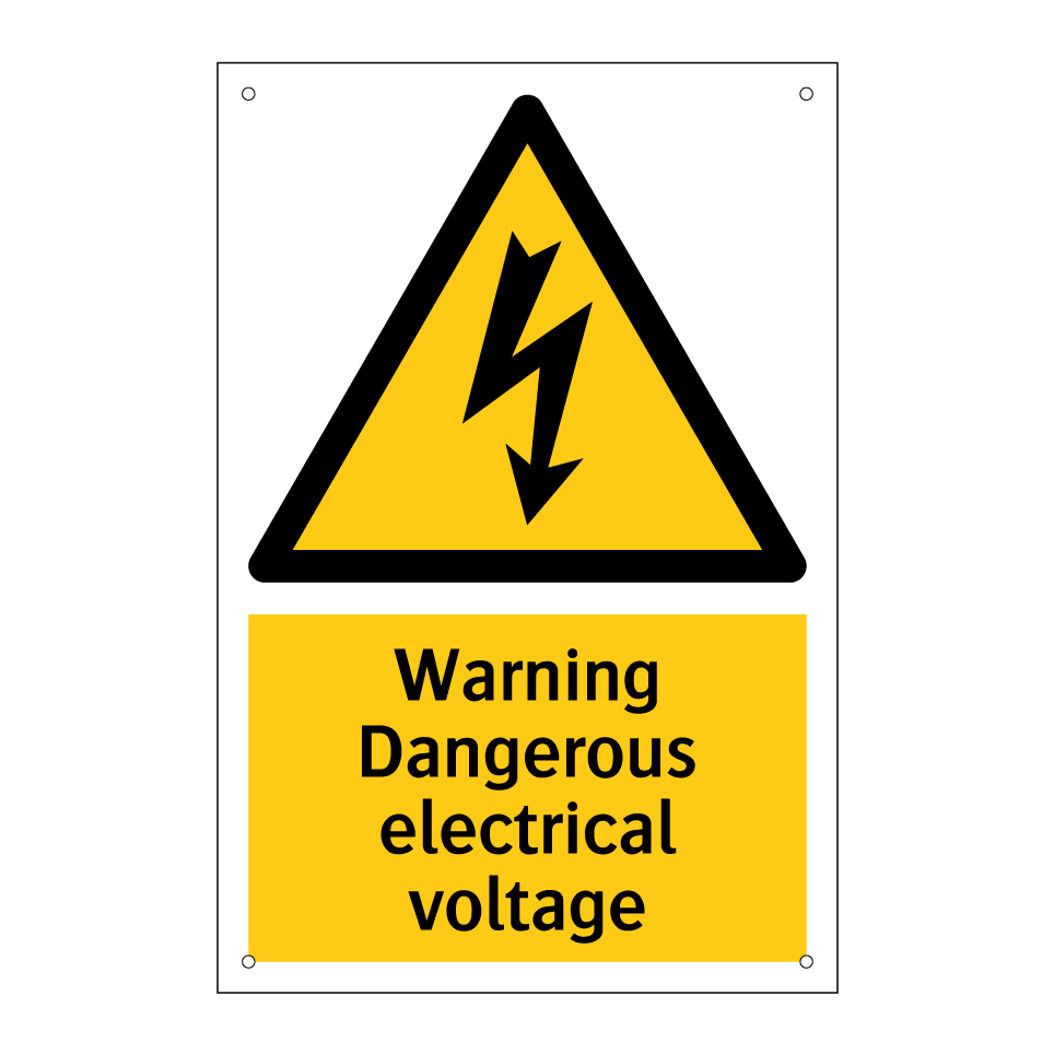 Warning Dangerous electrical voltage