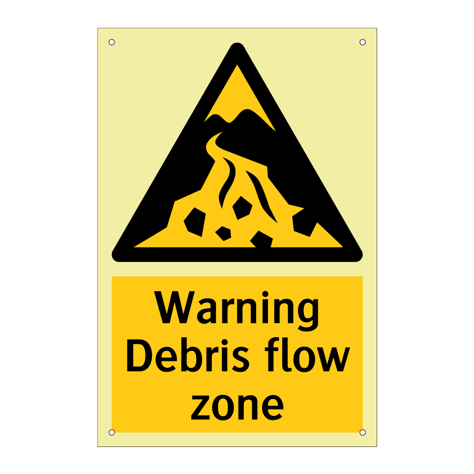 Warning Debris flow zone