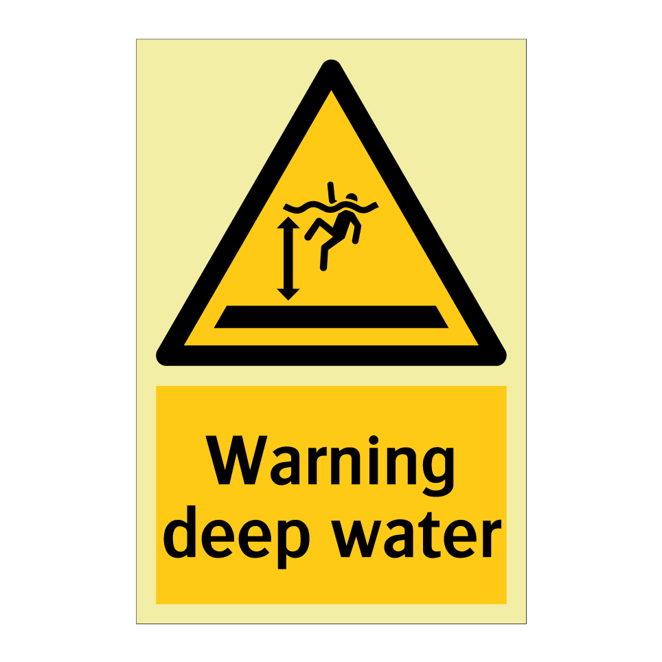 Warning deep water