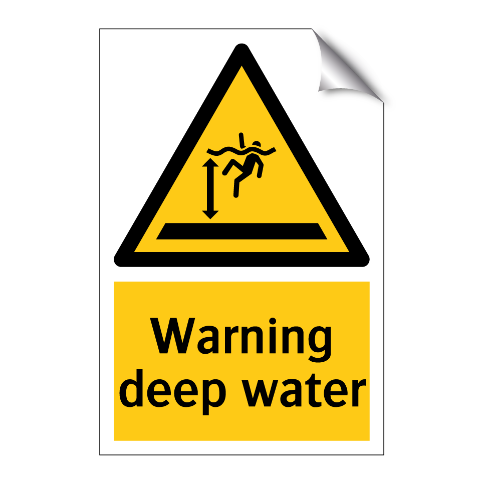Warning deep water