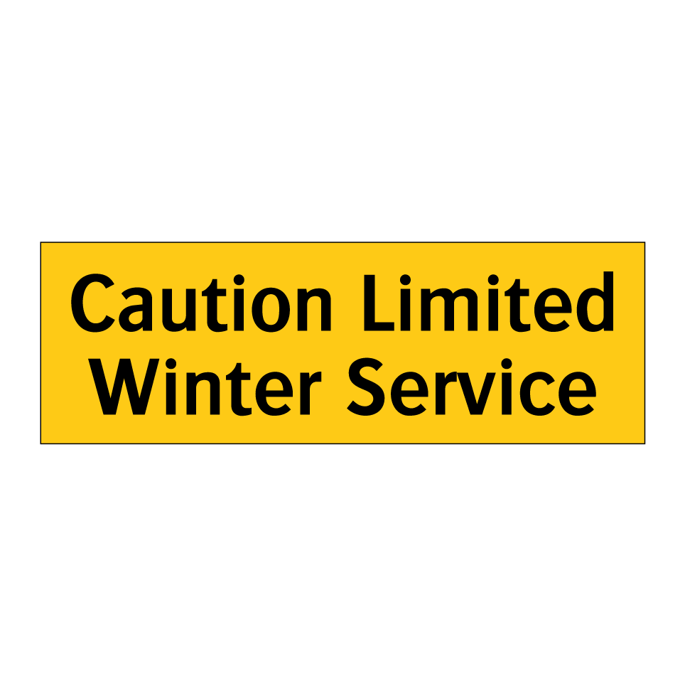 Caution Limited Winter Service