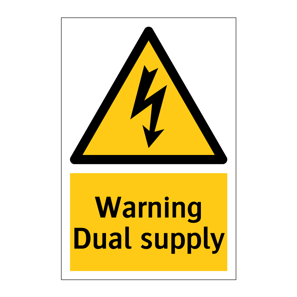 Warning Dual supply