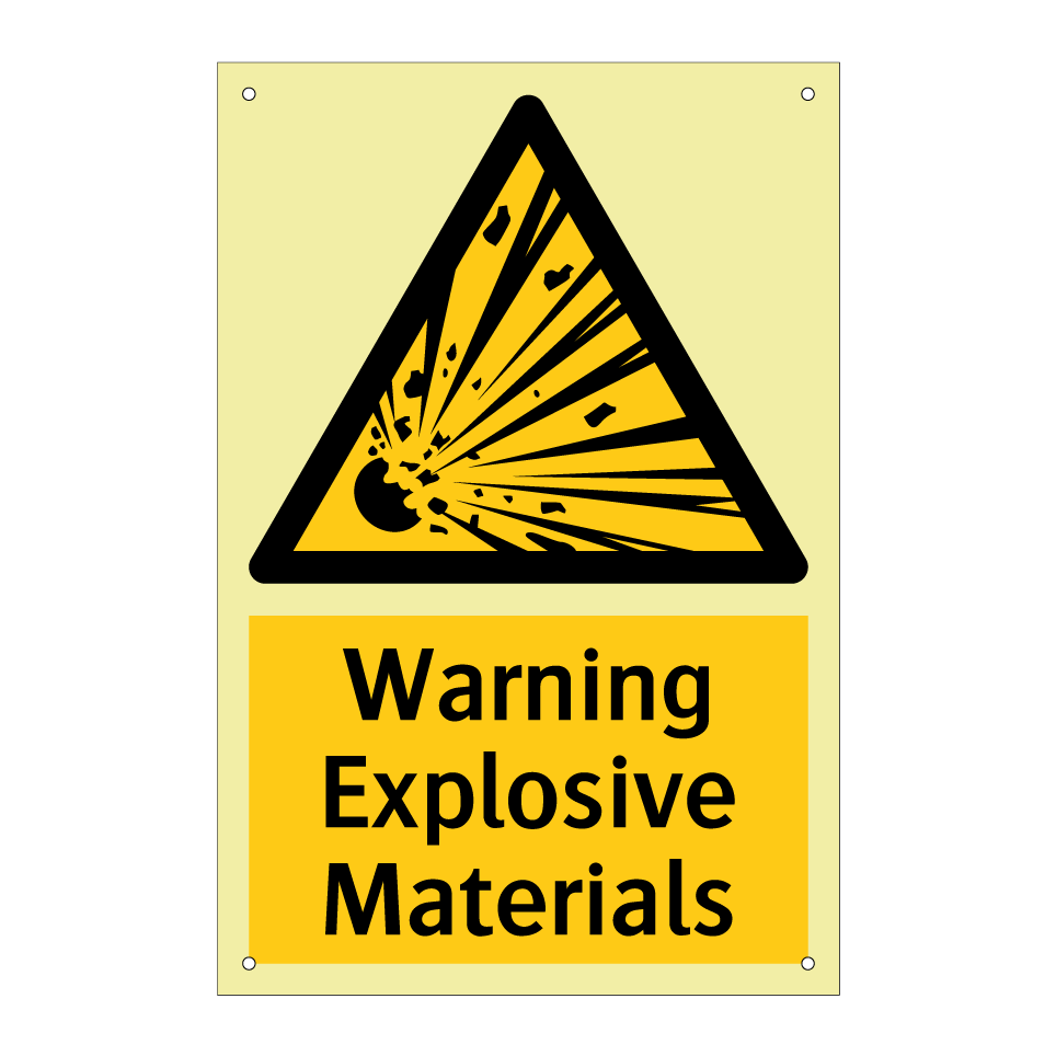 Warning Explosive Materials