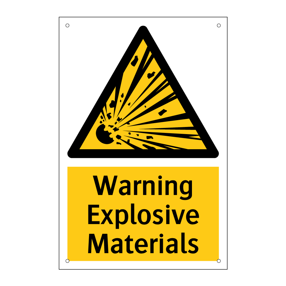 Warning Explosive Materials