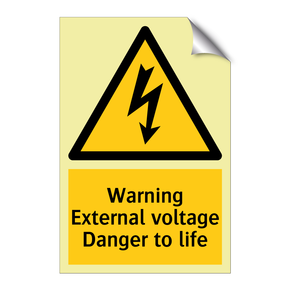 Warning External voltage Danger to life