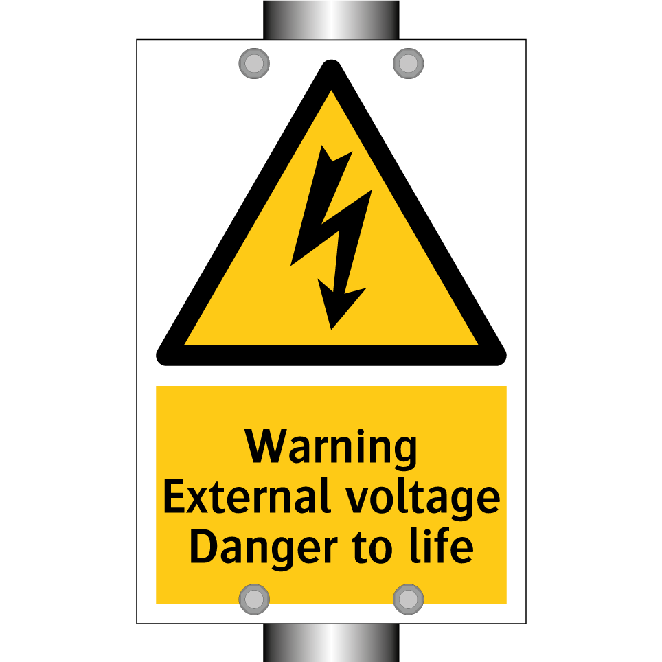 Warning External voltage Danger to life