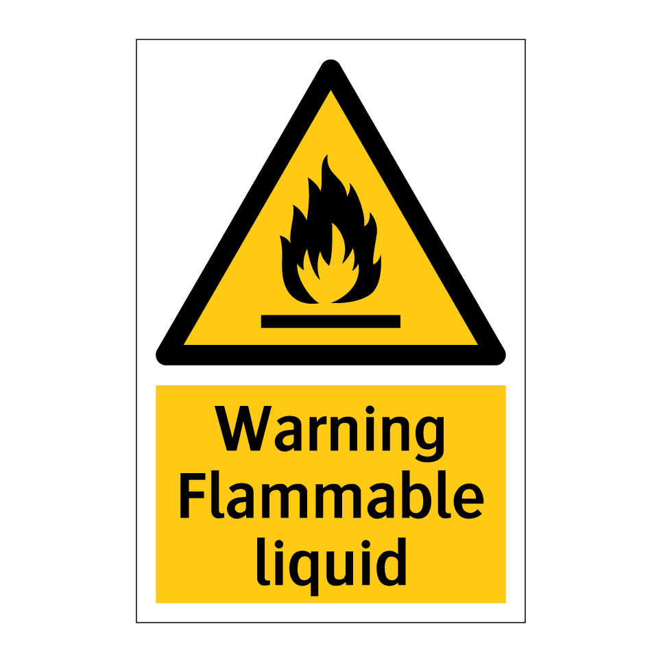 Warning Flammable liquid