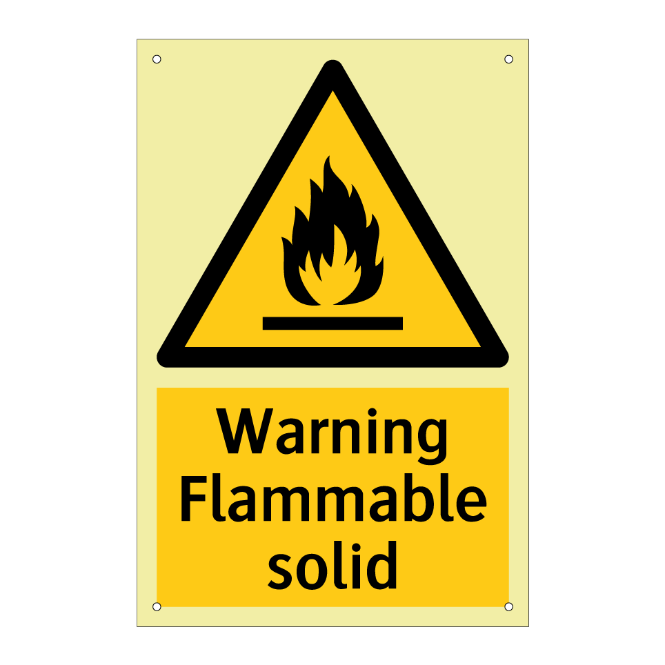 Warning Flammable solid