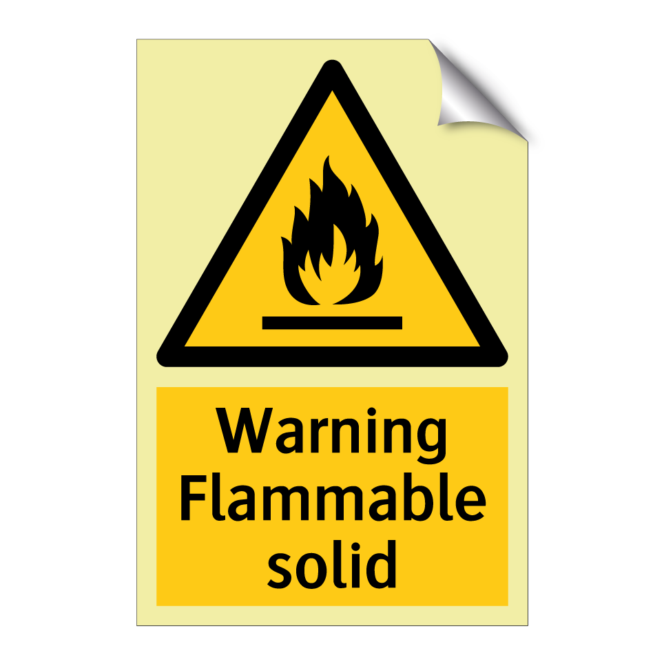 Warning Flammable solid