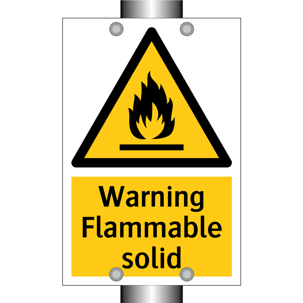 Warning Flammable solid