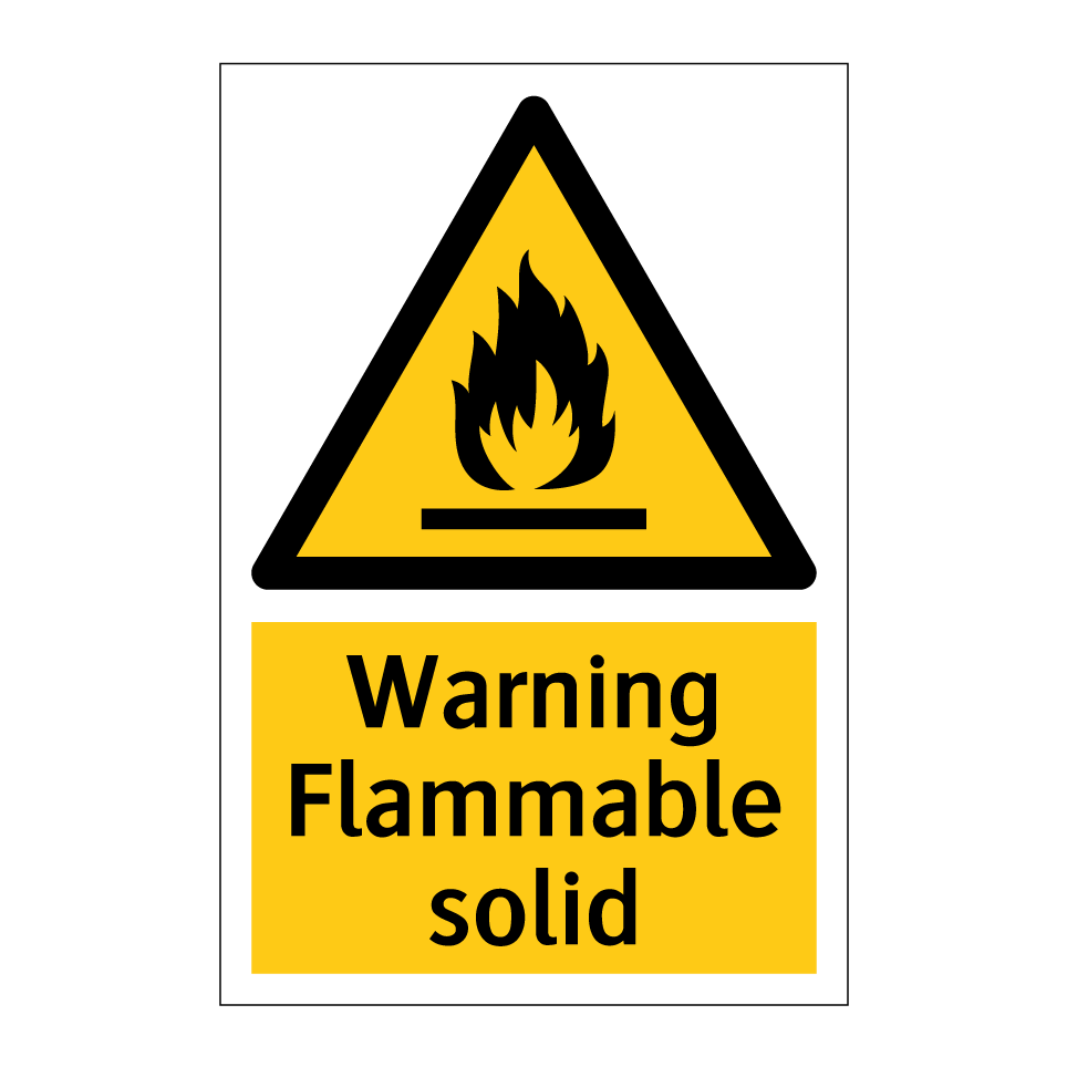 Warning Flammable solid