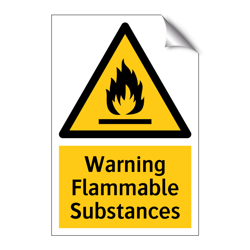 Warning Flammable Substances
