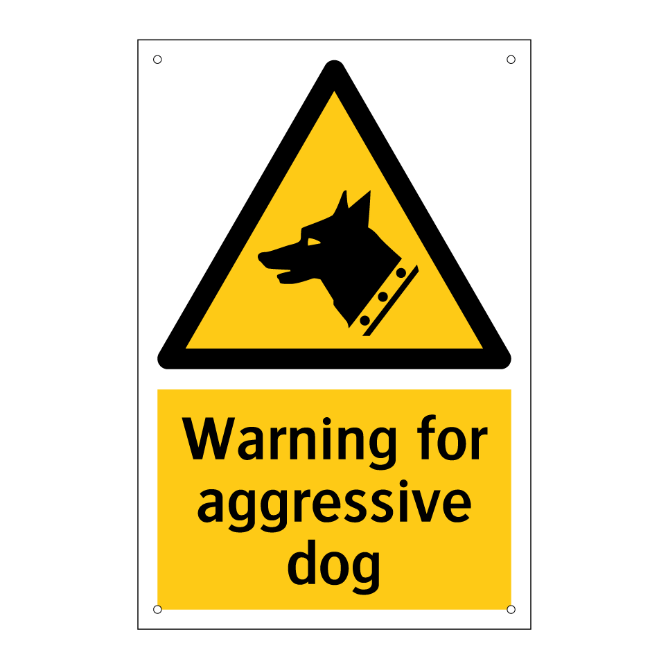Warning for aggressive dog