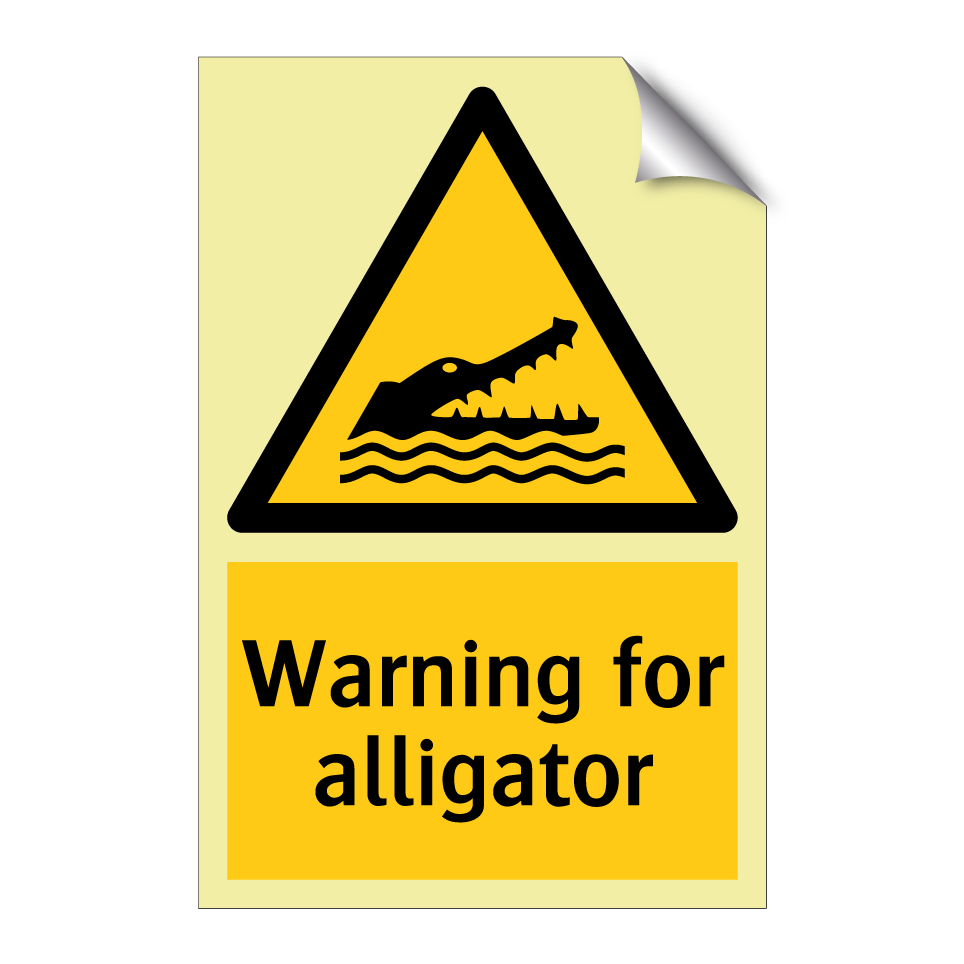 Warning for alligator