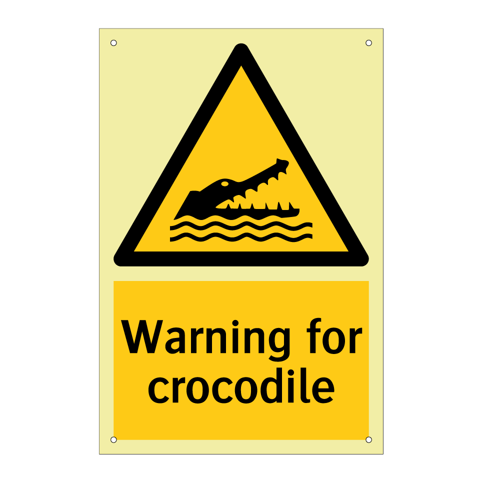 Warning for crocodile