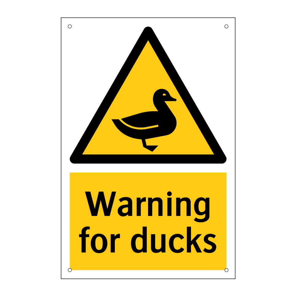 Warning for ducks