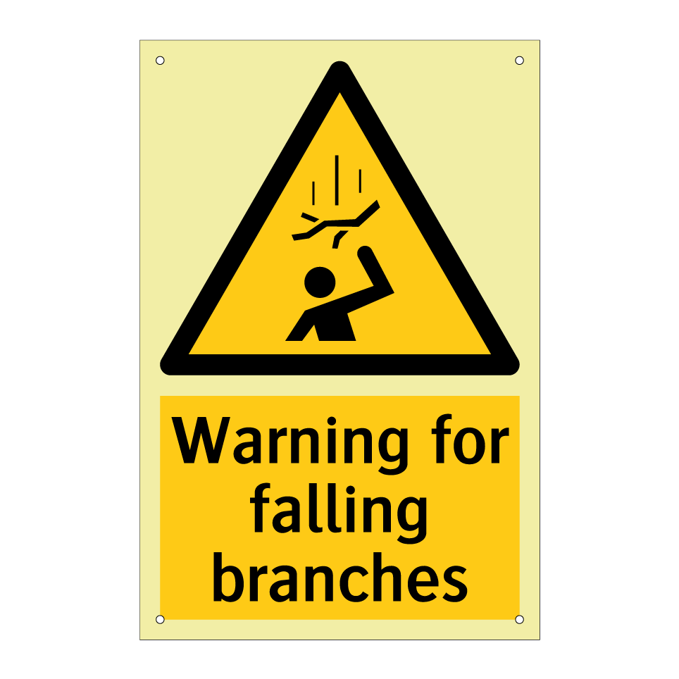 Warning for falling branches