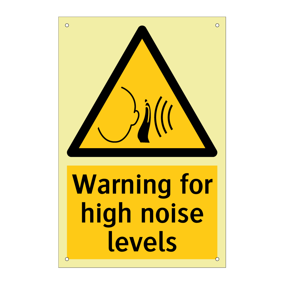 Warning for high noise levels