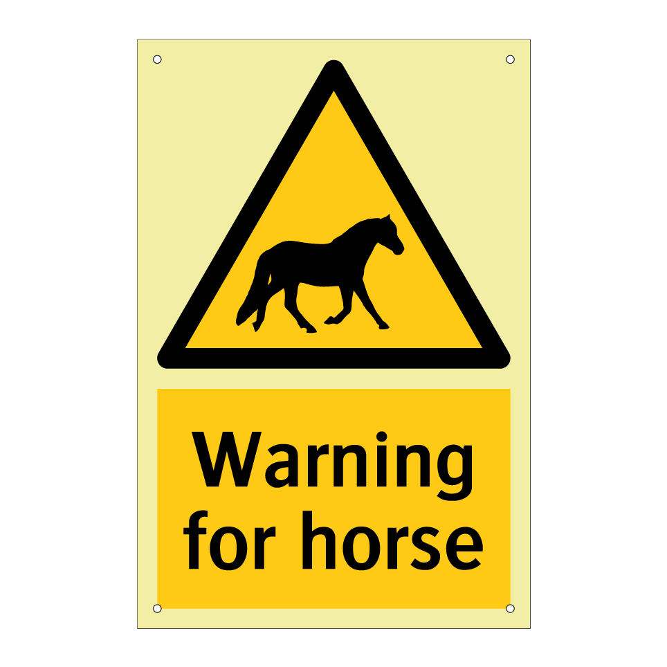 Warning for horse