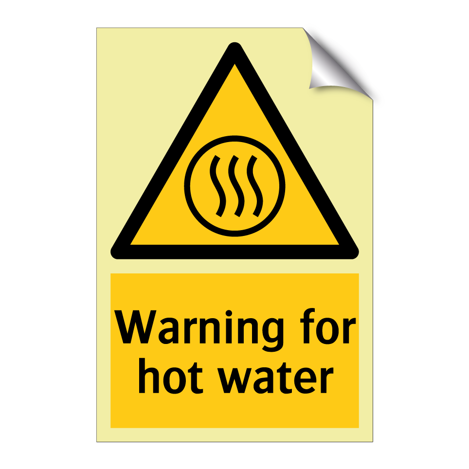 Warning for hot water
