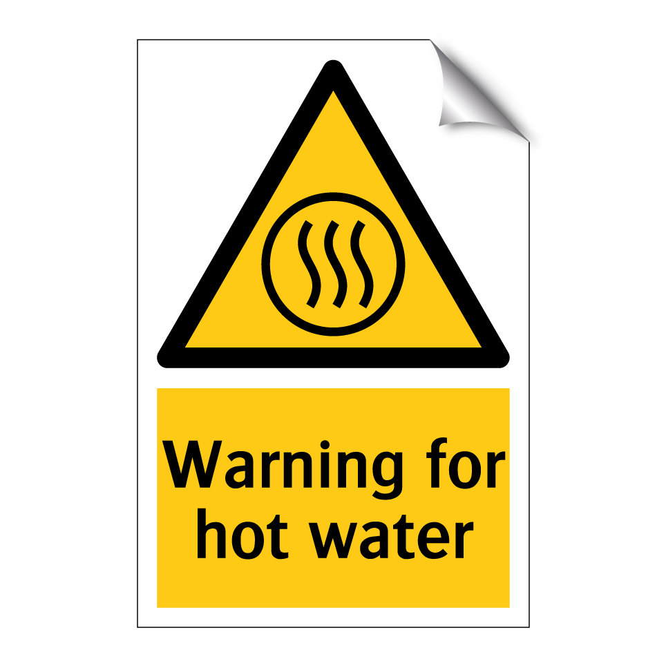 Warning for hot water