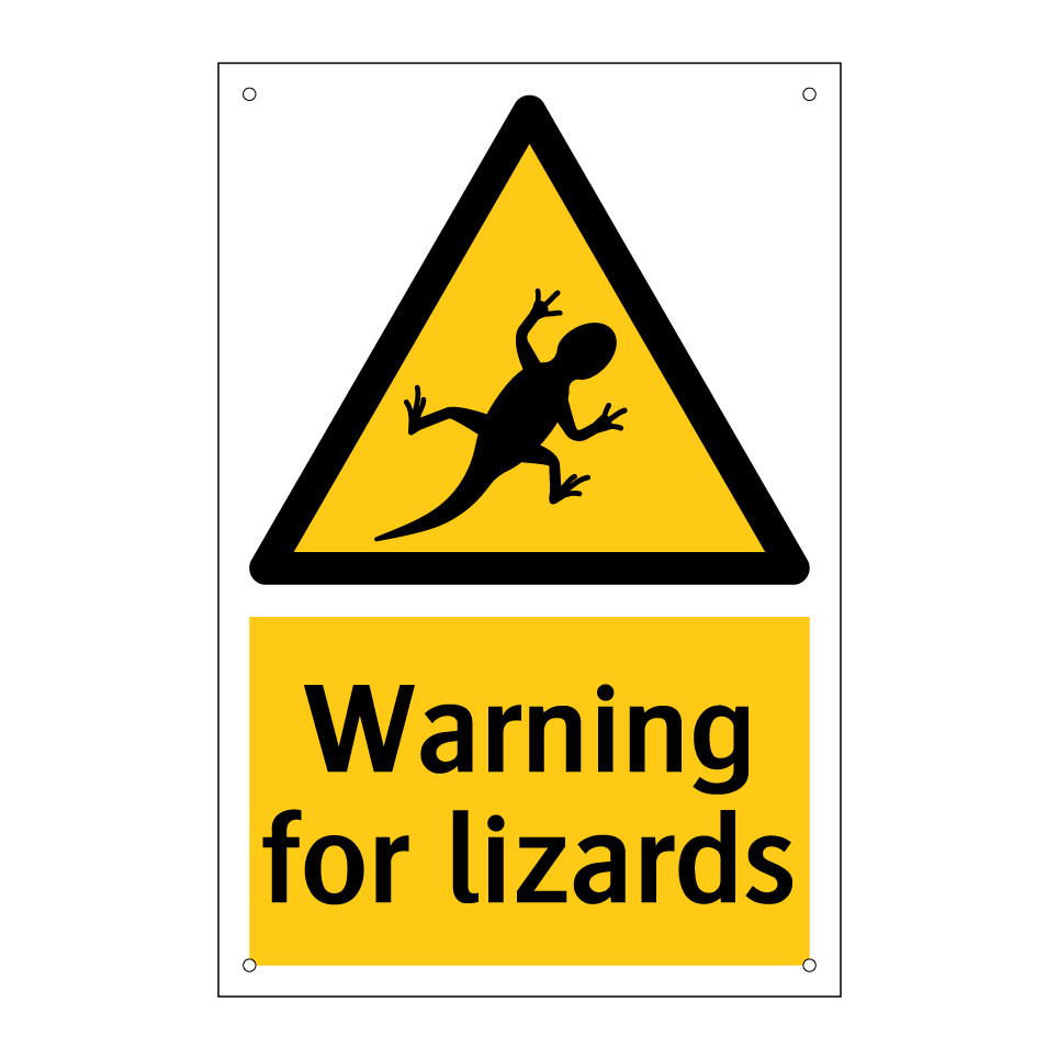 Warning for lizards