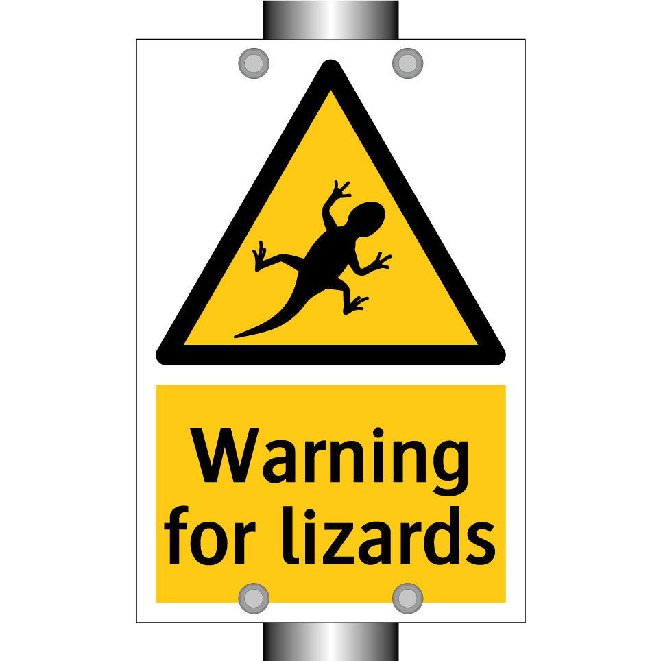 Warning for lizards