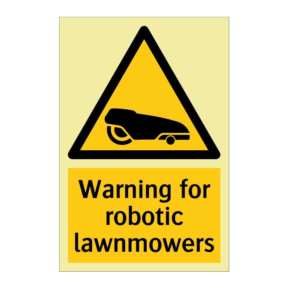 Warning for robotic lawnmowers