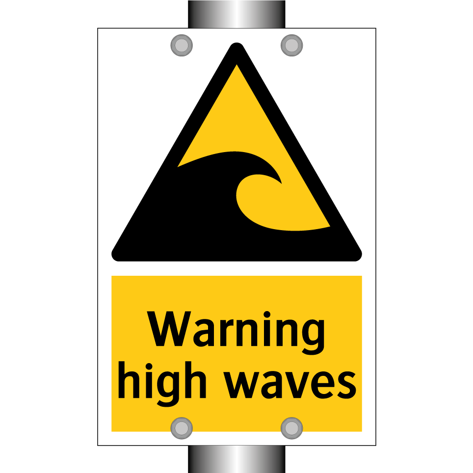 Warning high waves