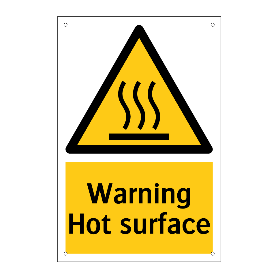 Warning Hot surface