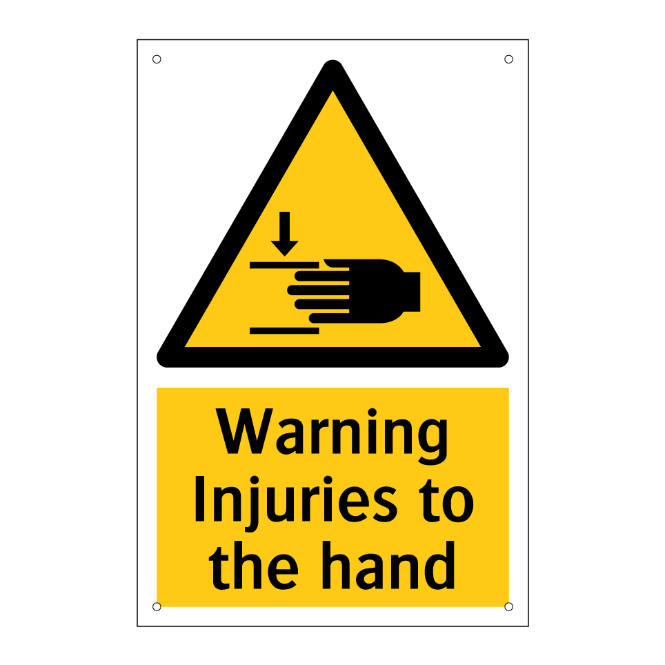 Warning Injuries to the hand