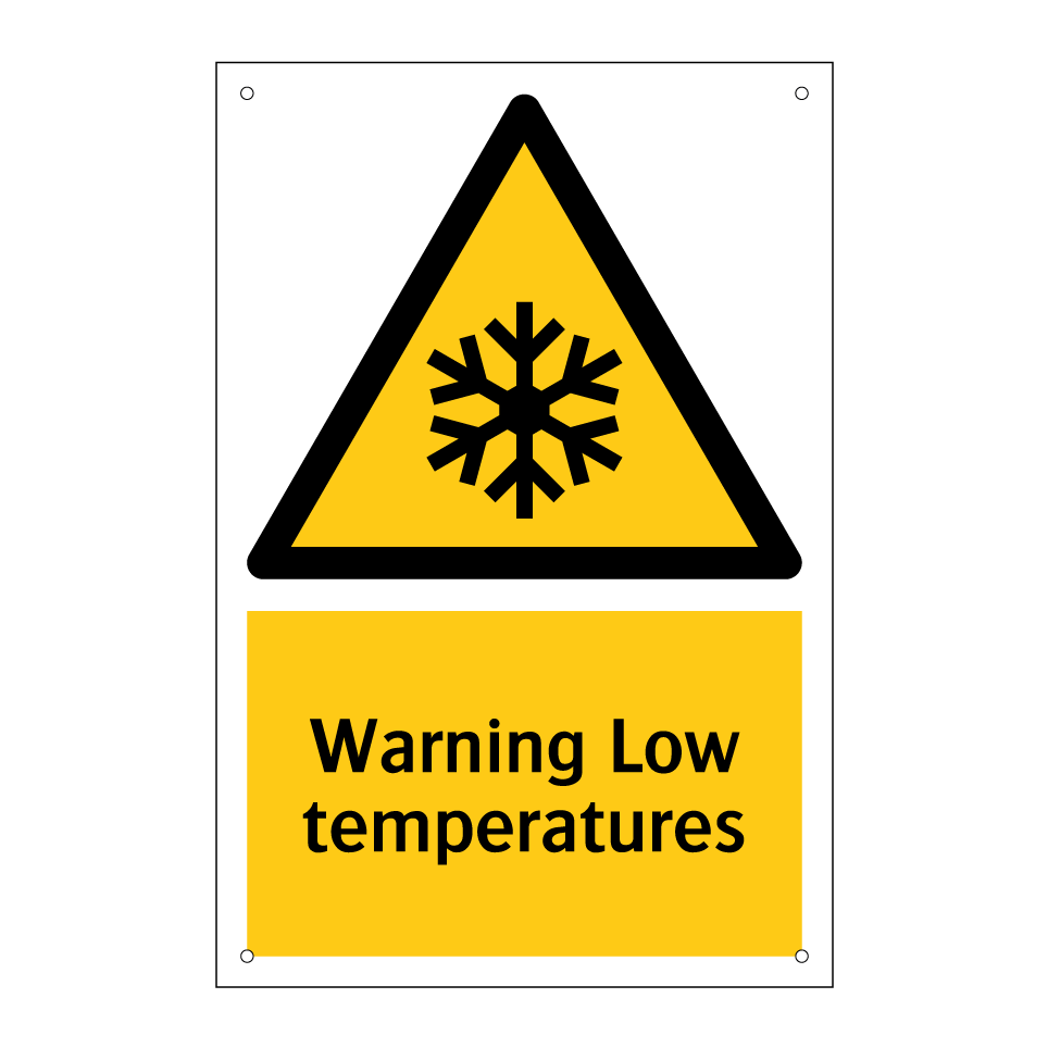 Warning Low temperatures