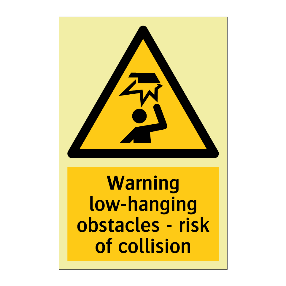 Warning low-hanging obstacles - risk of collision
