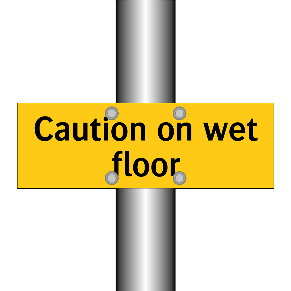 Caution on wet floor