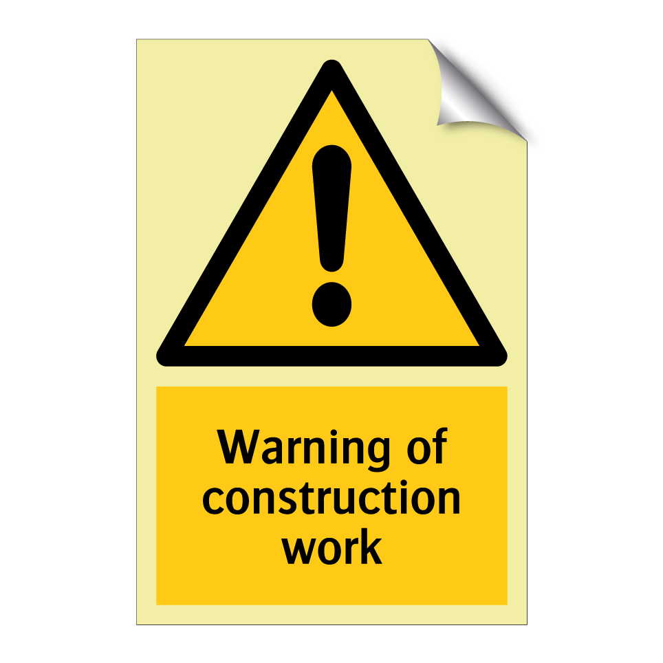 Warning of construction work