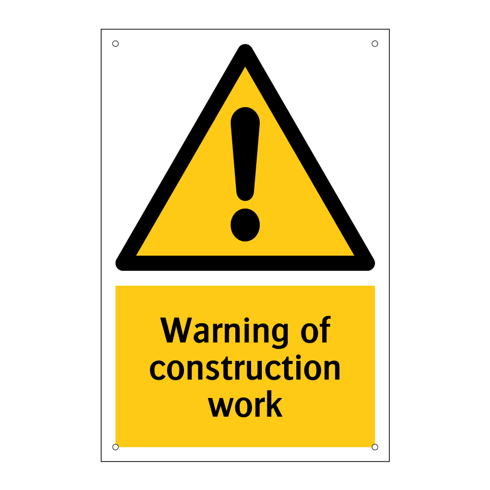 Warning of construction work