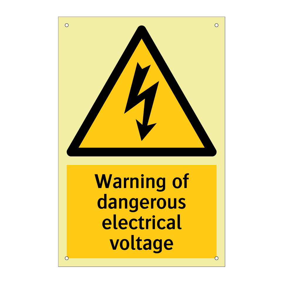 Warning of dangerous electrical voltage