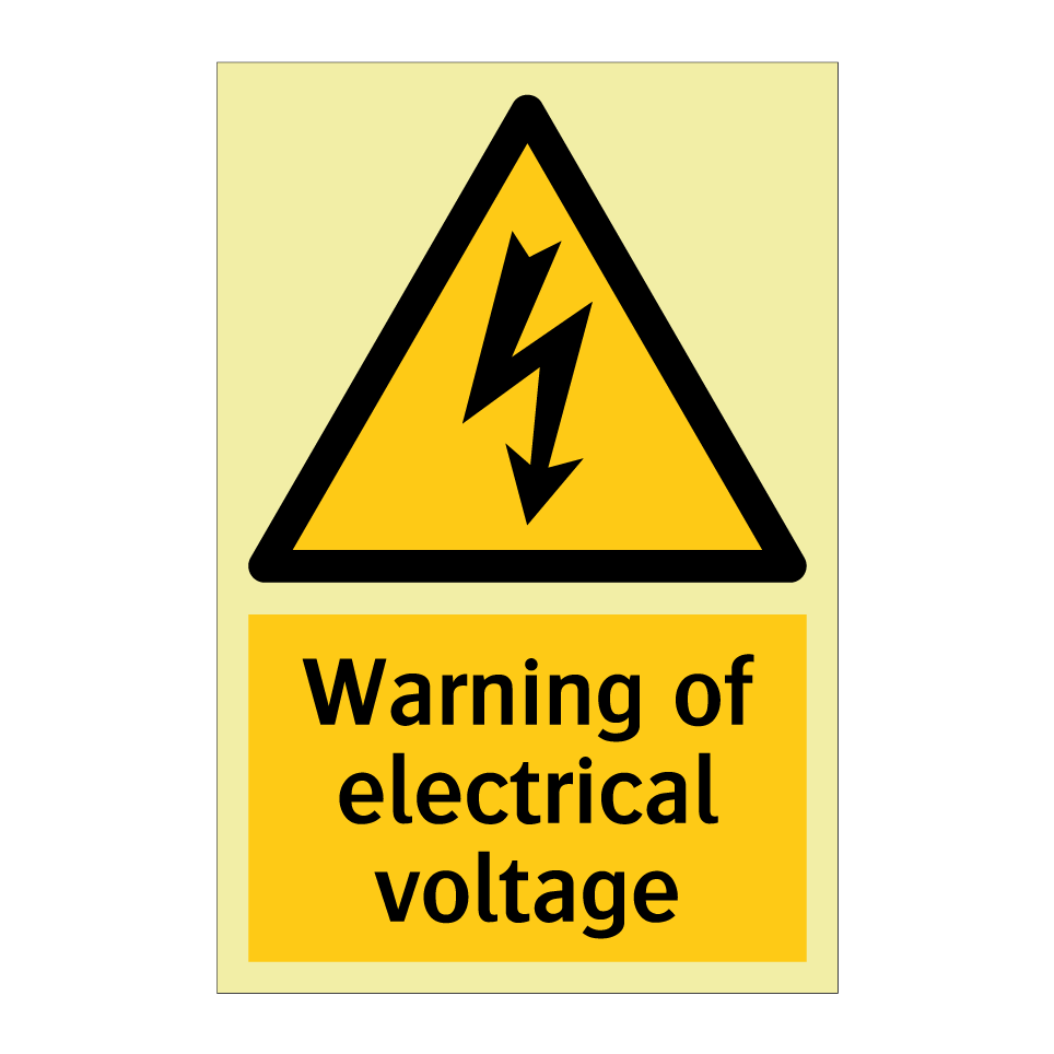 Warning of electrical voltage