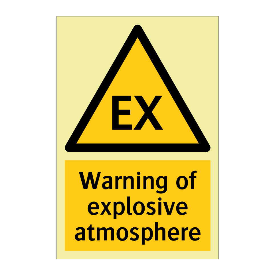 Warning of explosive atmosphere