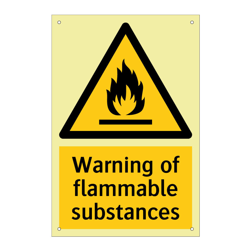 Warning of flammable substances