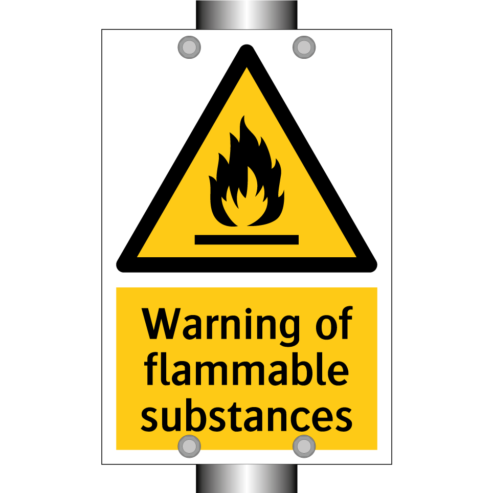 Warning of flammable substances