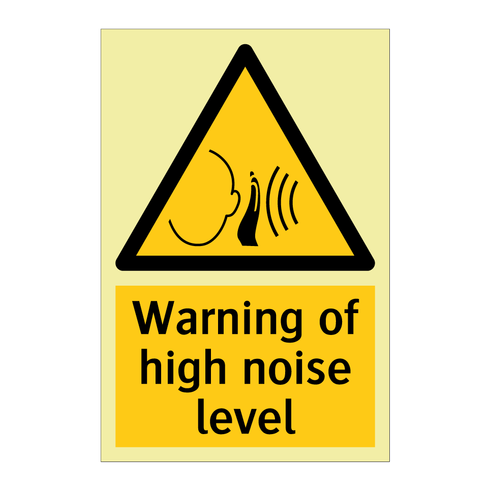 Warning of high noise level