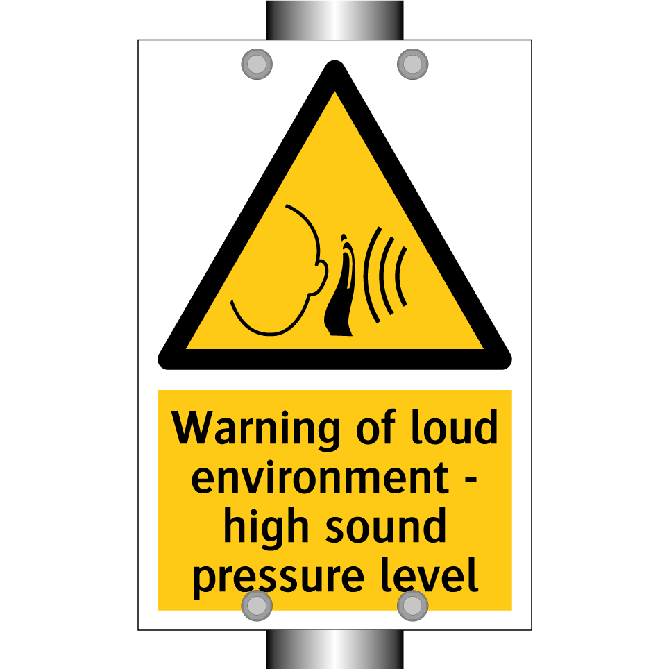 Warning of loud environment - high sound pressure level