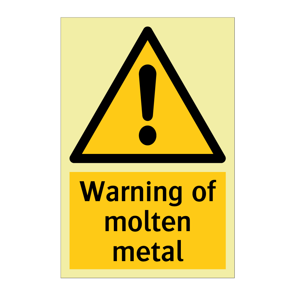 Warning of molten metal