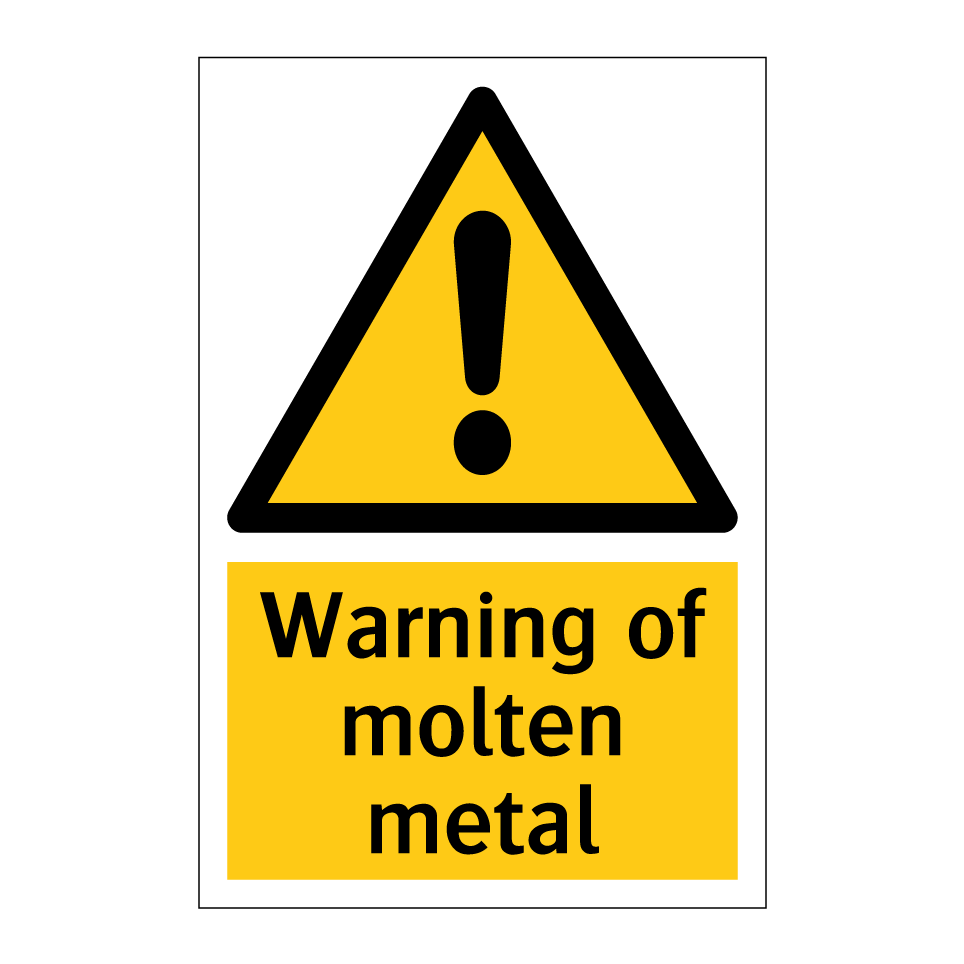 Warning of molten metal