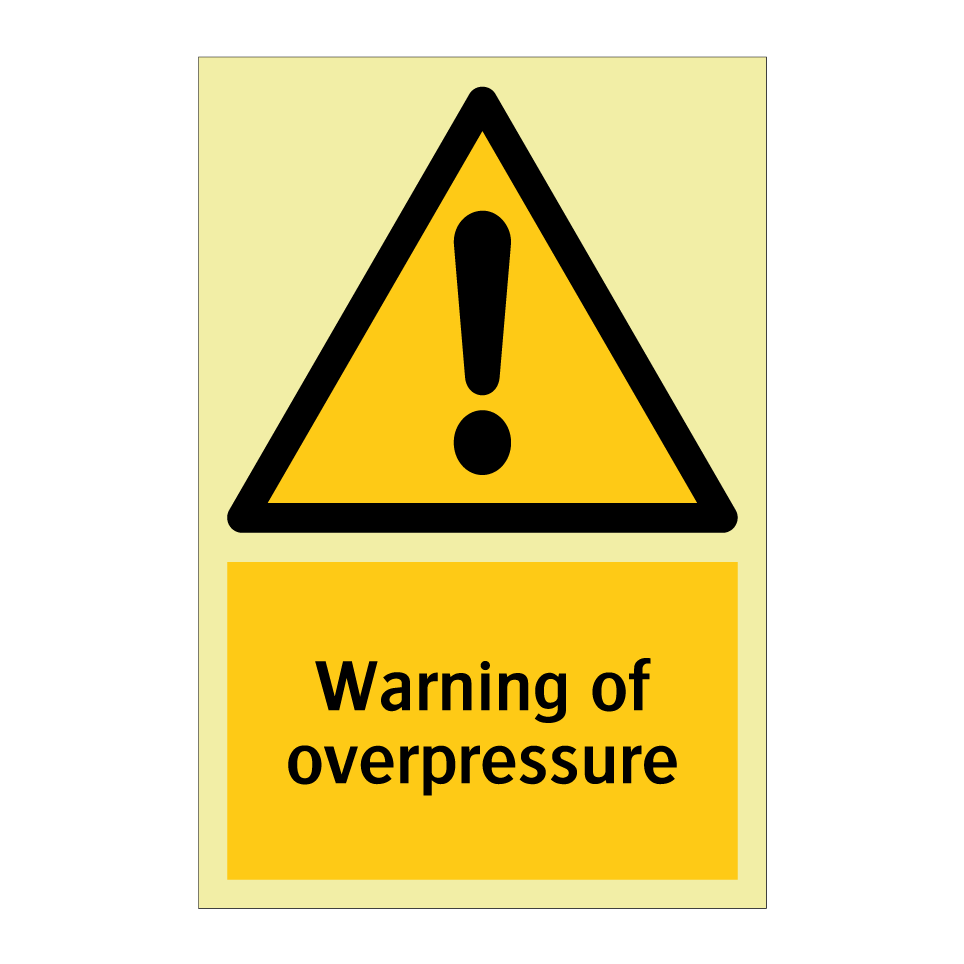 Warning of overpressure