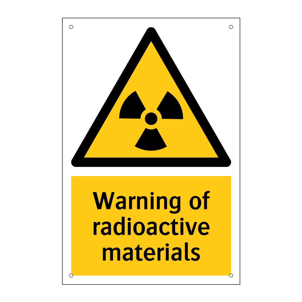 Warning of radioactive materials