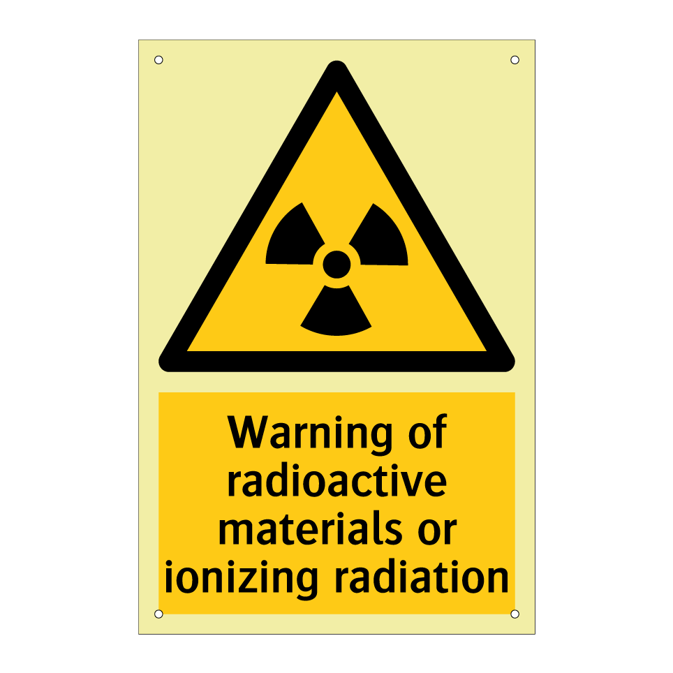 Warning of radioactive materials or ionizing radiation